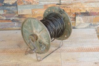 Dr - 8 - A Reeling Machine With Communication Wire Radio Vintage