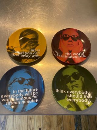 Andy Warhol Set Of 4 Collectors Plate Quotes And Photos Usa
