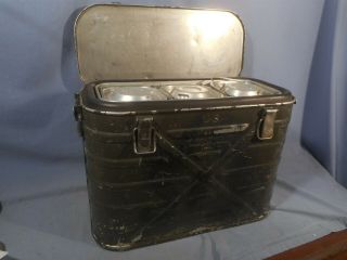 Vintage Us Military Mermite Food Hot Or Cold Cooler Storage Insulated Container