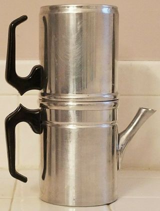 Vtg Ilsa Flip Drip Stove Top Espresso Coffee Maker Pot 9 Cup Italy Aluminum