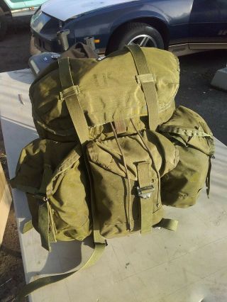 Us Military.  Alice Field Pack Lc - 1 Nylon Medium Rucksack.  No Frame