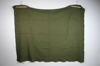 Vintage Us Military Army Issue Standard Green Wool Bed Blanket