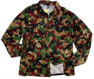 Swiss Army Combat Shirt / Jacket In M83 Alpenflage Camo