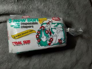 Vintage 3 Born Hills Disposable Diapers With Safe Seal Tape In Pack
