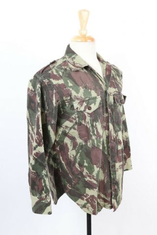 Vtg Portuguese Rhodesian South African Camo Camouflage Hbt Uniform Shirt Small