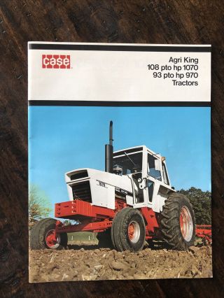 Nos Case Agri King - 970,  1070 Tractor Color Brochure 20 Page