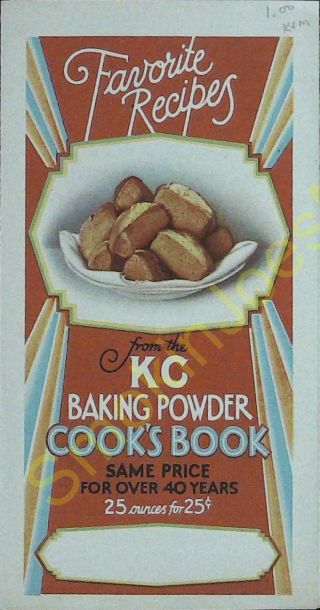 Vintage Advertisement Recipe Booklet Kc Baking Powder Cooks Book 40 Years