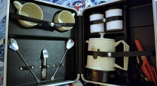 Vintage Regal Poly Perk Coffee Maker 2 - 4 With 2 Cups And Travel Case