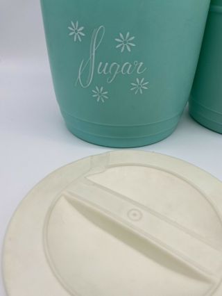 Vintage Turquoise Stanley Plastic Canister Set 3
