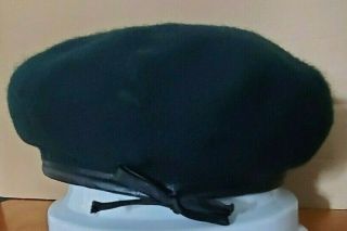 Vintage Us Military Issue Green Wool Beret Made In Usa By Bancroft Size 6 - 7/8