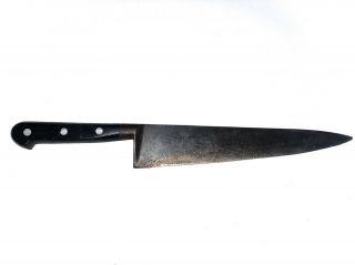 Vintage Sabatier Carbon Steel 14.  9 Inch 38 Cm Chefs Knife With Hanging Loop