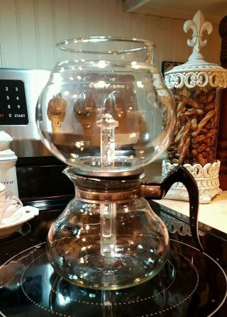 Vintage Cory Dru Drl Vacuum Glass Coffee Brewer With Glass Rod Gently