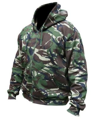 Jacket Hoodie Camouflage Camo Army Dpm Green Mtp Urban Btp Black
