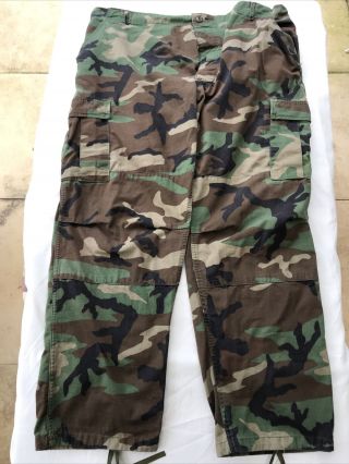 Us Army Woodland Camo Combat Trousers Size Extra Extra Large Regular.  139