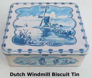 Dutch Biscuit Tin | Windmill Theme | " Holland House " | Circa 1960 ⭐️