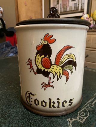 Vintage Metlox Poppytrail Rooster Cookie Jar