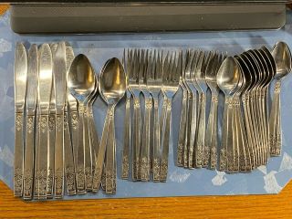 Iic Imperial International Flatware; Young Rose Pattern; Stainless Korea