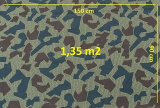 Bulgarian Army Splinter Camouflage Cloth Cotton Suiting Material 1,  35 M²