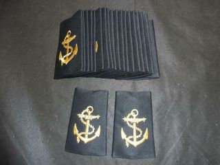 X 10 Pairs Old Stock Royal Navy Leading Rate Rank Slides