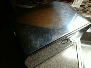 Vintage Stainless Steel Bread Beauty Box Metal Tin Antique 7X10X10 Large 3