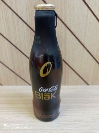 Rare Coca - Cola Blak Aluminium Alu Full Bottle - Czech