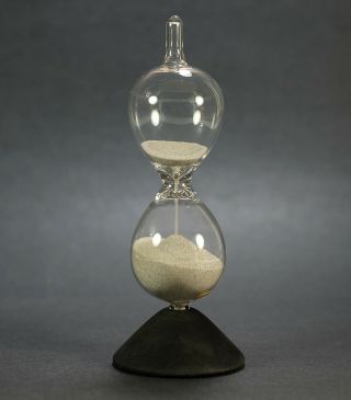 Vintage Swiss 3 - Minute Hourglass Sand Timer W/ Stand 1950s - 1960s Switzerland