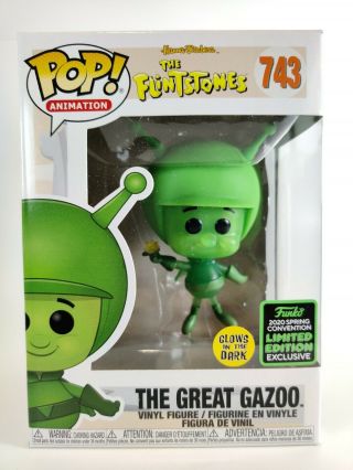 Funko Pop The Flintstones 743 The Great Gazoo Gitd Eccc Exclusive