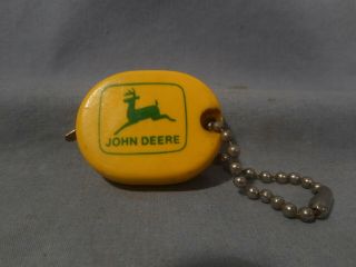 Vtg John Deere Yellow Mini Tape Measure Measuring Tape Pole Tavern Equ.  Elmer Nj