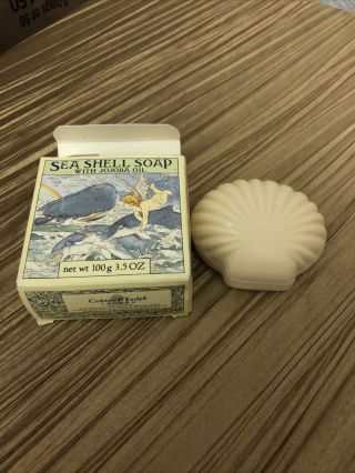 Crabtree & Evelyn Sea Shell Soap With Jojoba Oil 3.  5 Oz Bar Vintage Cherub Whale