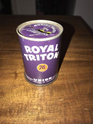 Vintage Union 76 Royal Triton Miniature Motor Oil Can Bank Petroliana