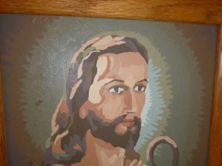 Vtg paint By Number Craft Master 1963 Jesus With Staff Religious Subjects 2