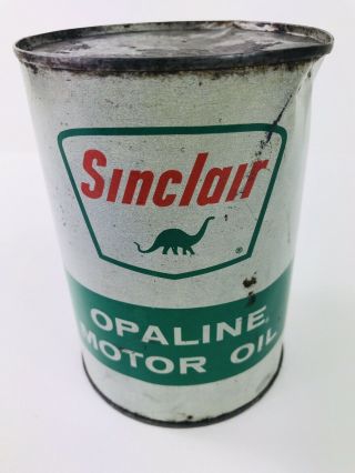 Vintage Sinclair Dino Opaline Motor Oil 1 Qt Motor Oil Can Full Metal 21