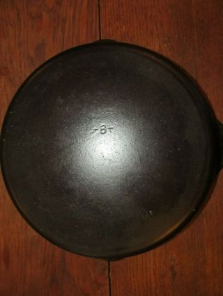 Vintage Unmarked 8 Cast Iron Skillet 10 1/2 " Frying Pan