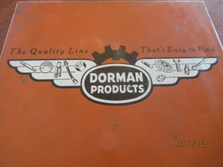Dorman Flat Washers Vintage Industrial Metal Orange Winged Parts Cabinet Box