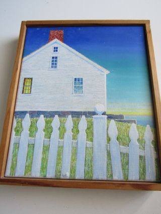 Cape Cod House Edward Hopper Style Painting American Realist England Signed