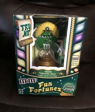 M&m Madame Green Fortune Teller Candy Dispenser Limited Edition