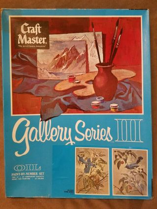 Vtg 2 12x16 " Paint By Number Craft Master Nib Song Birds Gs - 2462 Kit 1969
