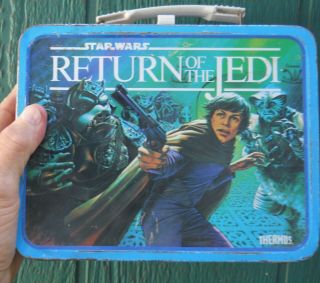 Vintage Thermos 1983 " Star Wars Return Of The Jedi " Full Lunch Box No Thermos