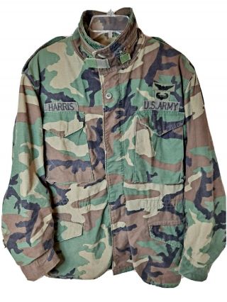 Military Issue Cold Weather Jacket Woodland Camouflage Hunting Medium - Regular