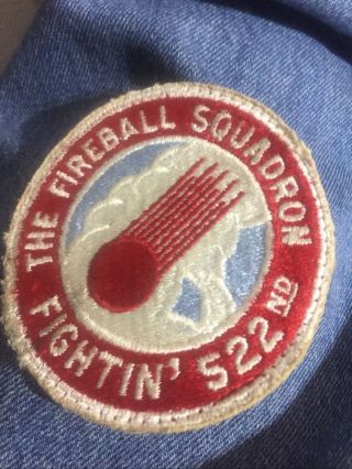 Usaf Us Air Force Patch 522nd Special Operations Squadron Fightin Fireball