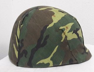 Ground Troops Combat Liner Helmet W/ Camo Cloth Cover