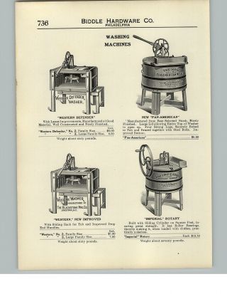 1910 Paper Ad 3 Pg Wood Wooden Washing Machine Western Defender Winchester Snow
