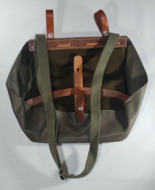 Swiss Army Military Canvas Leather Messenger Bread Surplus Bag (1)