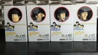 Rare Complete Set 4 The Beatles Cant Buy Me Love Kubrick Large Figures