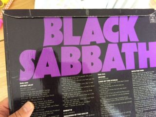 Black Sabbath Masters Of Reality NM First Press Vinyl Record W/ poster 3