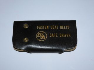 Vintage Ba British American Oil Fasten Seat Belt Key Holder