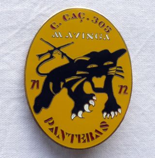 Portuguese Companhia CaÇadores 305 In Mavinga Angola “panteras” 1971 - 72 Badge