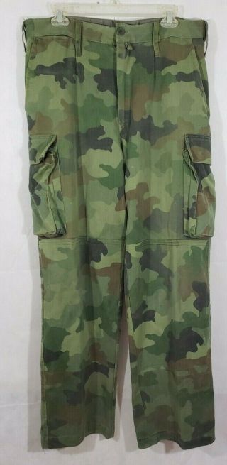 Serbian Army Camouflage Serbia 1990s Balkan War Era M89 Camo Pants Size 35/31