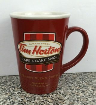 Tim Hortons Cafe Bake Shop 2011 Red Mug Premium Coffee Roasted In Rochester 011