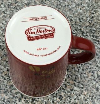 Tim Hortons Cafe Bake Shop 2011 Red Mug Premium Coffee Roasted in Rochester 011 2
